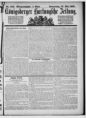 Königsberger Hartungsche Zeitung vom 27.05.1909