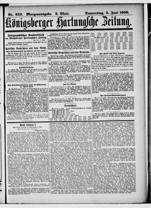 Königsberger Hartungsche Zeitung vom 03.06.1909