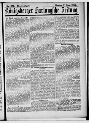 Königsberger Hartungsche Zeitung vom 07.06.1909