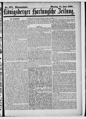Königsberger Hartungsche Zeitung vom 14.06.1909