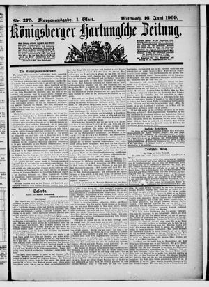 Königsberger Hartungsche Zeitung vom 16.06.1909