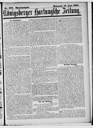 Königsberger Hartungsche Zeitung vom 16.06.1909