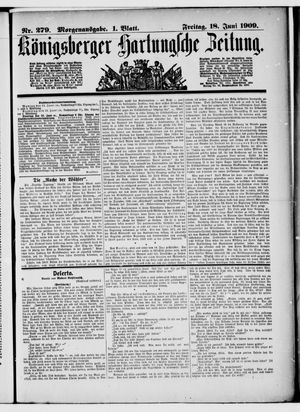 Königsberger Hartungsche Zeitung vom 18.06.1909