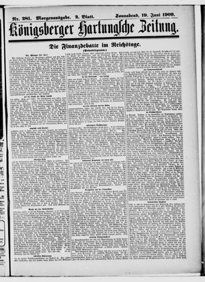 Königsberger Hartungsche Zeitung vom 19.06.1909