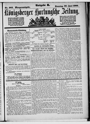 Königsberger Hartungsche Zeitung vom 20.06.1909