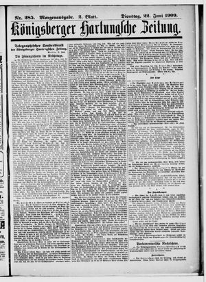 Königsberger Hartungsche Zeitung vom 22.06.1909