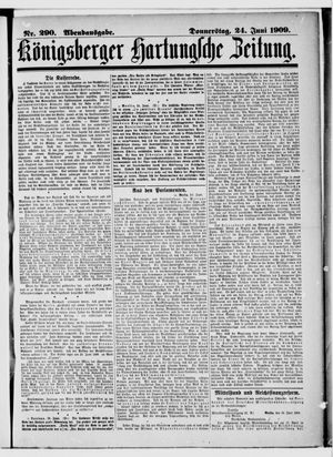 Königsberger Hartungsche Zeitung vom 24.06.1909