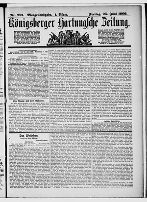 Königsberger Hartungsche Zeitung vom 25.06.1909