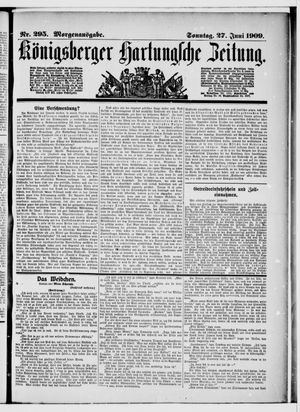 Königsberger Hartungsche Zeitung vom 27.06.1909