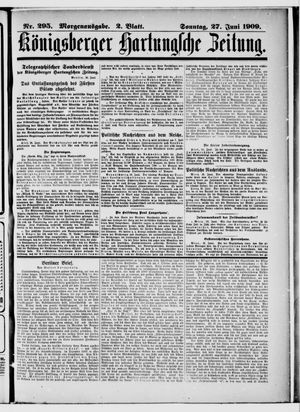 Königsberger Hartungsche Zeitung vom 27.06.1909