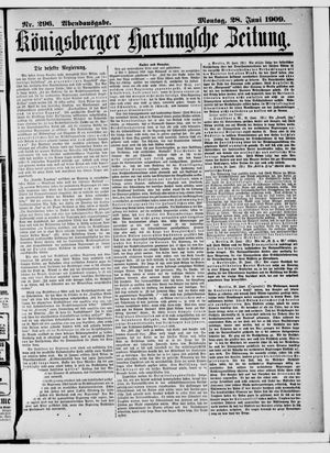 Königsberger Hartungsche Zeitung vom 28.06.1909