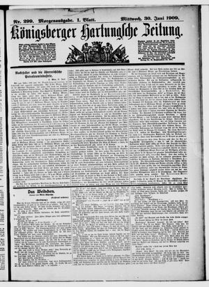 Königsberger Hartungsche Zeitung vom 30.06.1909