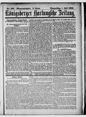 Königsberger Hartungsche Zeitung vom 01.07.1909