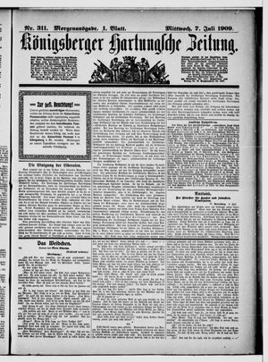 Königsberger Hartungsche Zeitung vom 07.07.1909