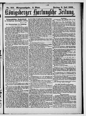 Königsberger Hartungsche Zeitung vom 09.07.1909