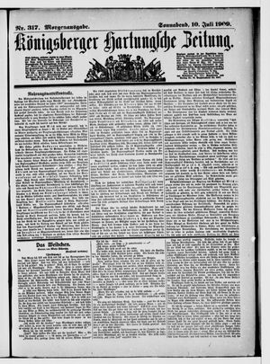 Königsberger Hartungsche Zeitung vom 10.07.1909