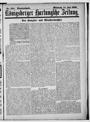 Königsberger Hartungsche Zeitung vom 14.07.1909