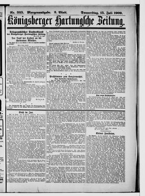 Königsberger Hartungsche Zeitung vom 15.07.1909