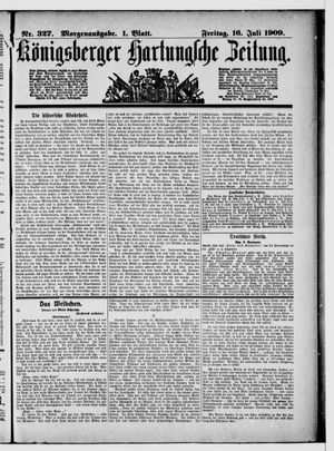 Königsberger Hartungsche Zeitung vom 16.07.1909