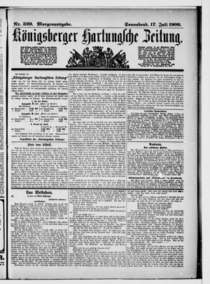Königsberger Hartungsche Zeitung vom 17.07.1909