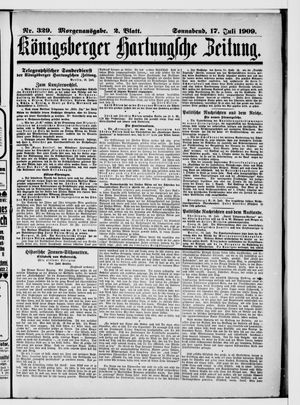 Königsberger Hartungsche Zeitung vom 17.07.1909