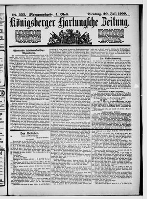 Königsberger Hartungsche Zeitung vom 20.07.1909