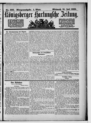 Königsberger Hartungsche Zeitung vom 21.07.1909