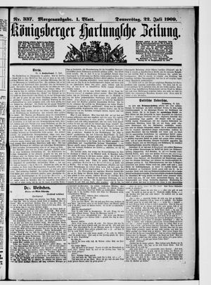 Königsberger Hartungsche Zeitung vom 22.07.1909