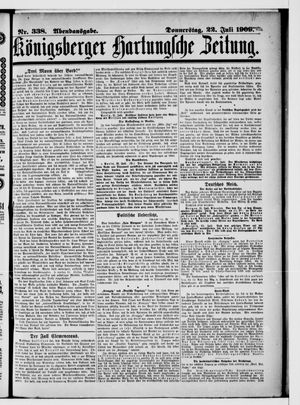Königsberger Hartungsche Zeitung vom 22.07.1909