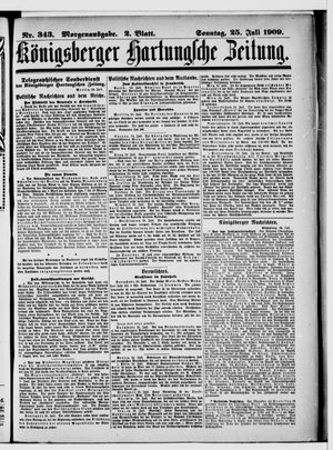 Königsberger Hartungsche Zeitung vom 25.07.1909