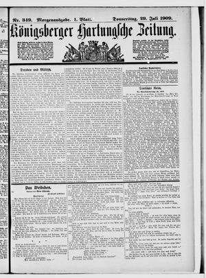 Königsberger Hartungsche Zeitung vom 29.07.1909
