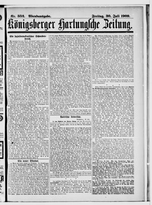 Königsberger Hartungsche Zeitung vom 30.07.1909