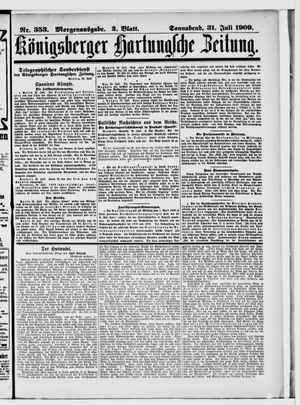 Königsberger Hartungsche Zeitung vom 31.07.1909