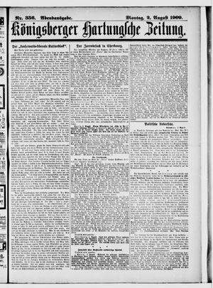 Königsberger Hartungsche Zeitung vom 02.08.1909