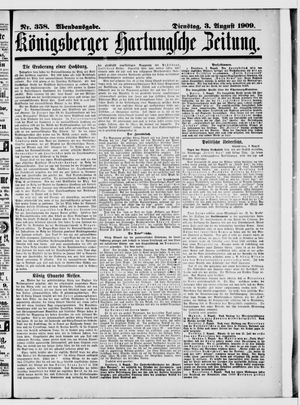 Königsberger Hartungsche Zeitung vom 03.08.1909