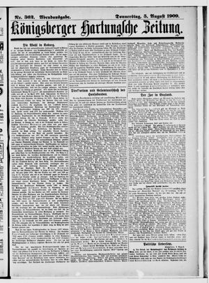 Königsberger Hartungsche Zeitung vom 05.08.1909