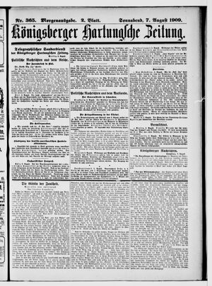 Königsberger Hartungsche Zeitung vom 07.08.1909