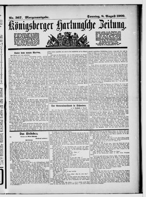 Königsberger Hartungsche Zeitung on Aug 8, 1909