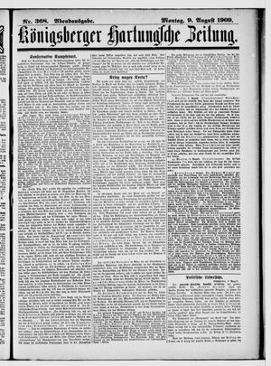 Königsberger Hartungsche Zeitung vom 09.08.1909