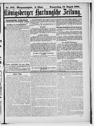 Königsberger Hartungsche Zeitung on Aug 12, 1909