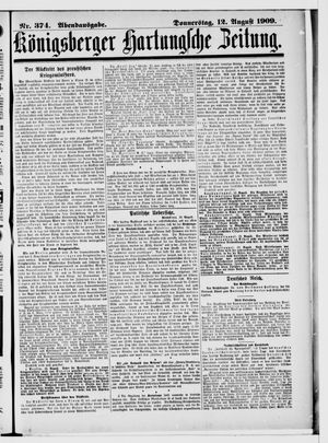 Königsberger Hartungsche Zeitung vom 12.08.1909