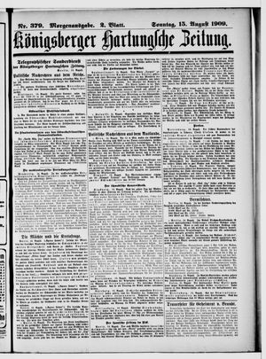 Königsberger Hartungsche Zeitung vom 15.08.1909