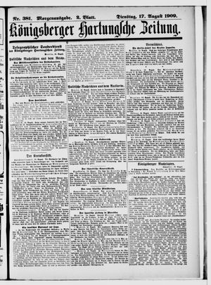 Königsberger Hartungsche Zeitung vom 17.08.1909