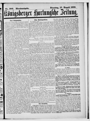 Königsberger Hartungsche Zeitung vom 17.08.1909