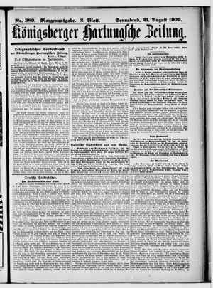 Königsberger Hartungsche Zeitung vom 21.08.1909