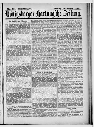 Königsberger Hartungsche Zeitung vom 30.08.1909