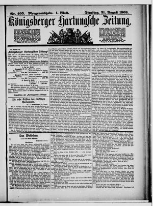 Königsberger Hartungsche Zeitung vom 31.08.1909
