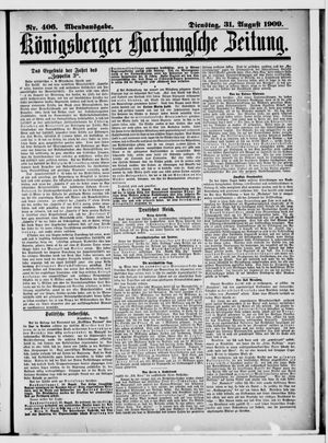 Königsberger Hartungsche Zeitung vom 31.08.1909