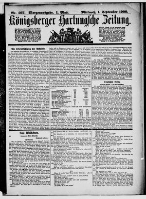 Königsberger Hartungsche Zeitung vom 01.09.1909