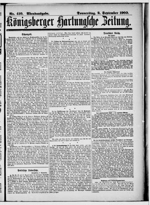Königsberger Hartungsche Zeitung vom 02.09.1909